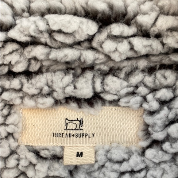 Thread & Supply Gray Sherpa Vest - Picture 2 of 2